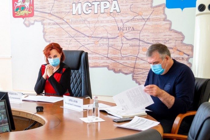 Татьяна Витушева в режиме видеоконференцсвязи с Правительством МО