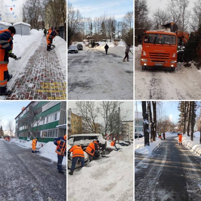 ​В минувшую Крещенскую ночь на территории Московской области прошел сильный снегопад