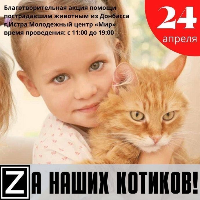 Благотворительная акция помощи пострадавшим животным из Донбасса