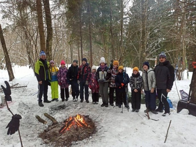 Учащиеся Покровской школы приняли участие в лыжном походе выходного дня