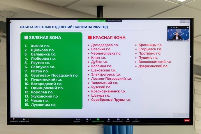 По итогам работы в 2022 году местное отделение партии «Единая Россия» на 7 месте