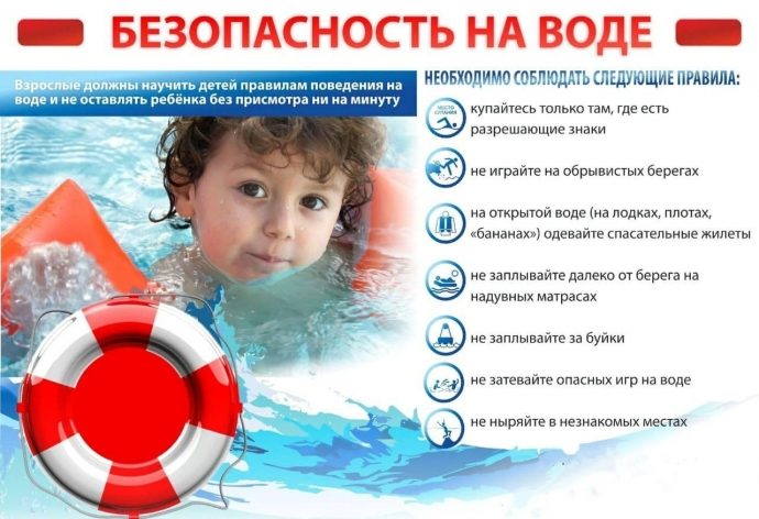 Взрослые должны научить детей правилам поведения на воде и не оставлять ребенка без присмотра