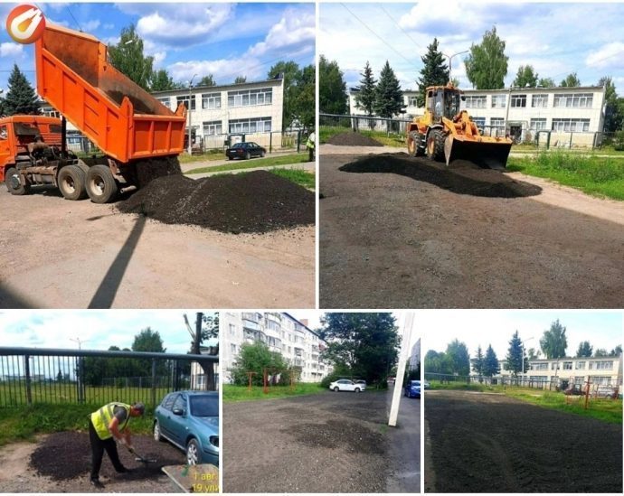 Специалисты МБУ «ДОДХИБИМР» обустроили парковочную площадку в п. Глебовский