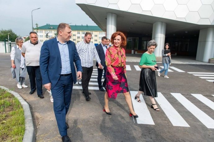 О благоустройстве территории нового блока начальной школы в п. Глебовский