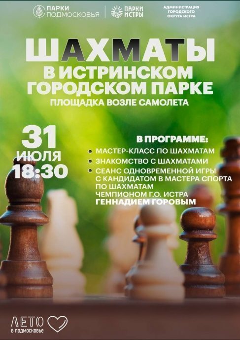 Шахматы в Истринском городском парке
