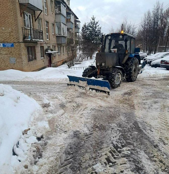 Коммунальные службы г.о. Истра ликвидируют последствие снегопада