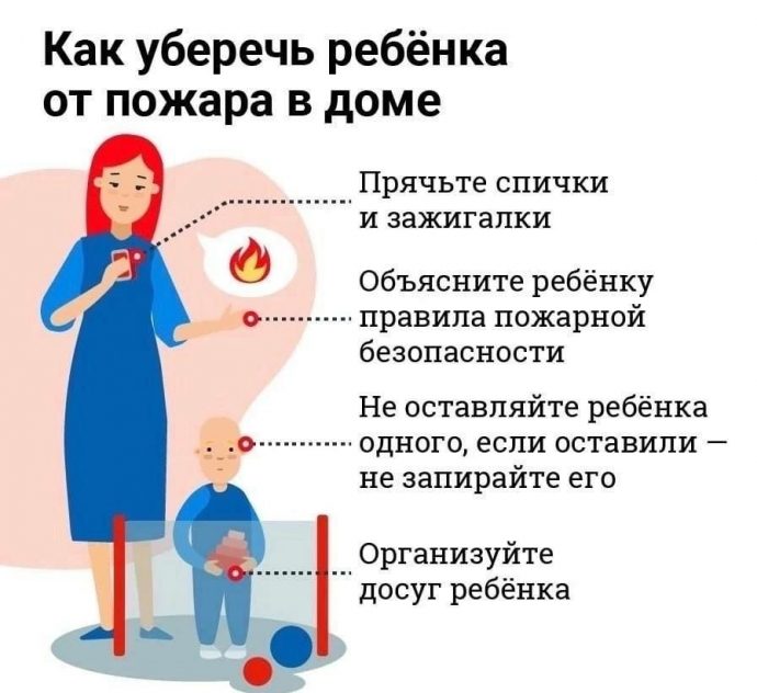 Как уберечь ребенка от пожара в доме